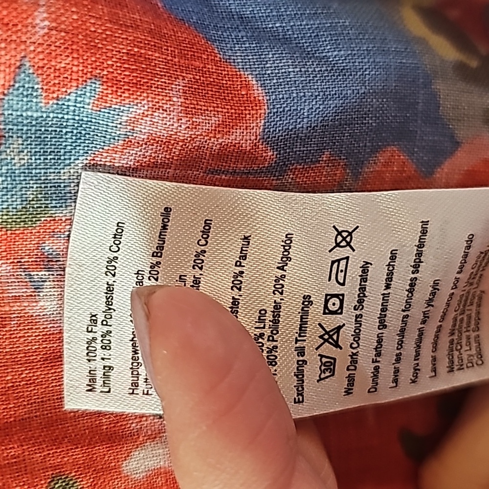 Joules Dresses Joules Lisia flax Linen Blue Floral Dress sz 12 - Picture 10 of 10